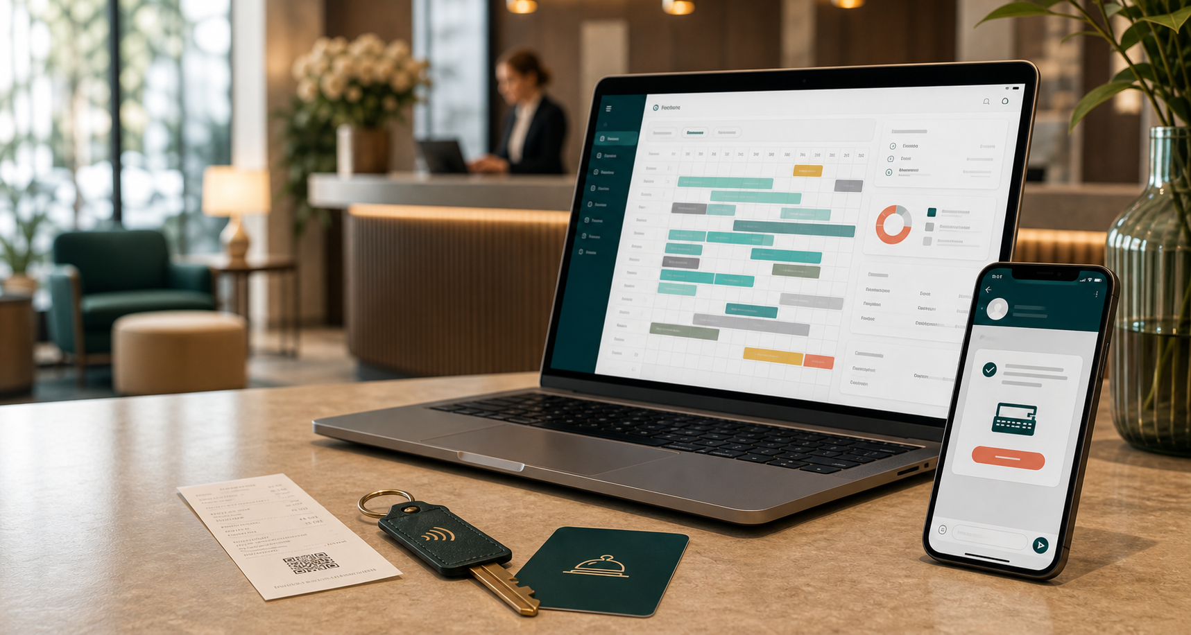 Recepcja hotelowa z systemem Hostalio